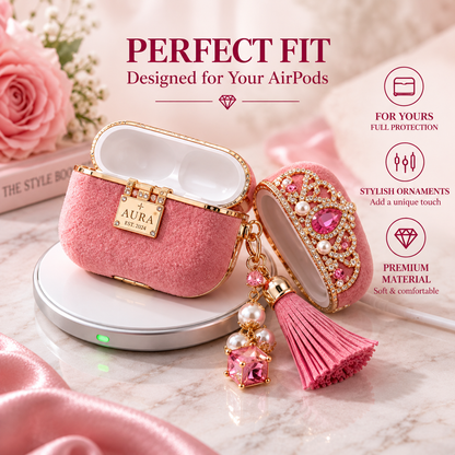 Blush Pink Pearl Crown Case for AirPods