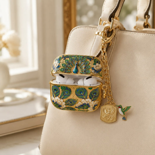 Emerald Peacock Jewel Case for AirPods
